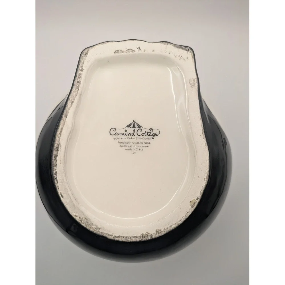 Johanna Parker Carnival Cottage Penguin Christmas Cookie Jar Canister Snug Lid - Picture 14 of 16